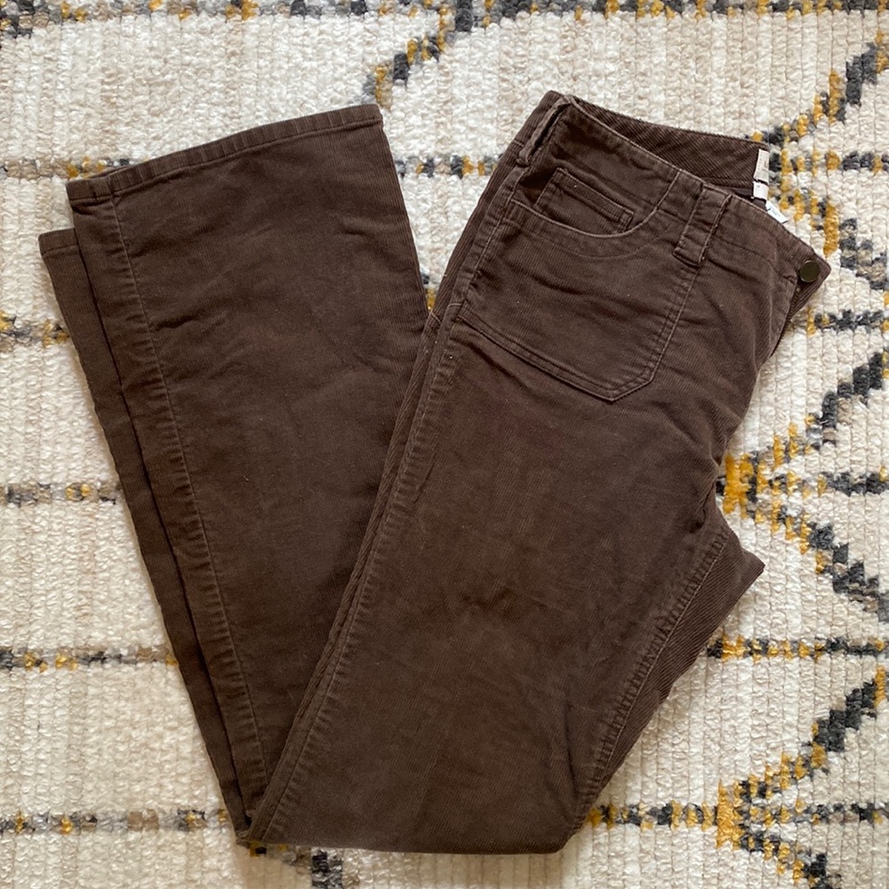 LONDONJEAN Brown Boot Cut Corduroy Pants